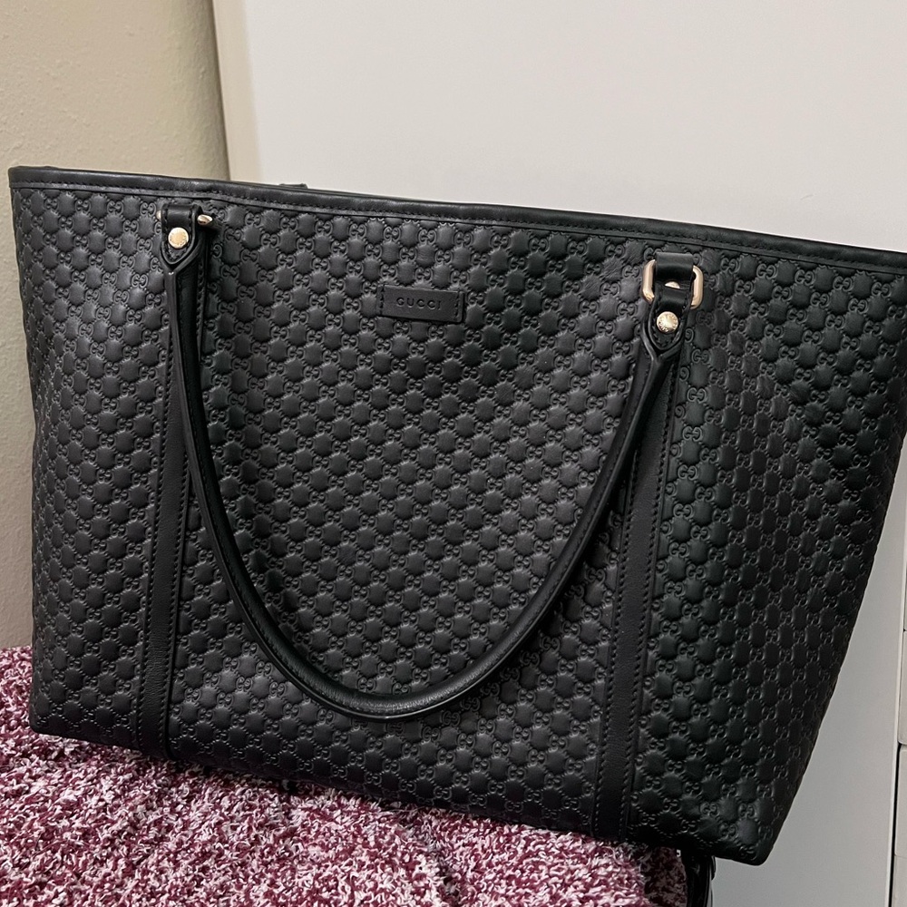 Gucci Guccissima Black Tote Bag